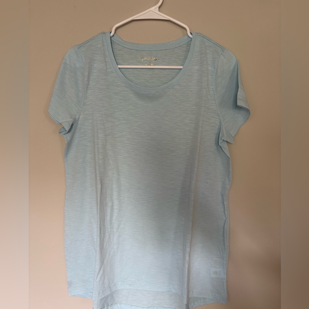 Lilly Pulitzer Light Blue Fitted Short Sleeve Tee
